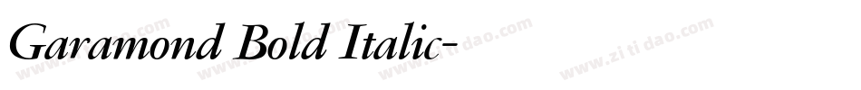 Garamond Bold Italic字体转换